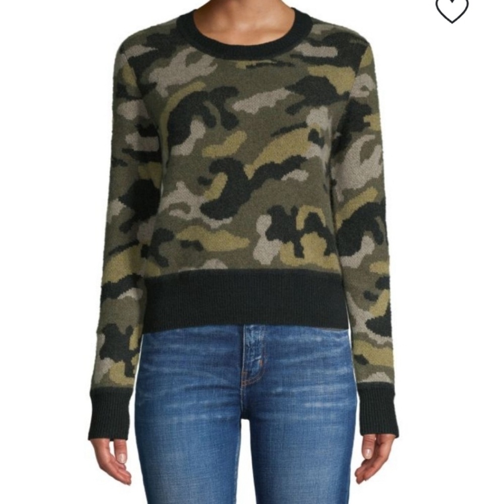 NAADAM CASHMERE Camo Camouflage Wool
Cashmere Blend Crewneck Sweater-Large